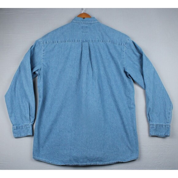 Dickies Shirt Mens XL Blue Denim 100% Cotton Button Up Workwear - Picture 2 of 16